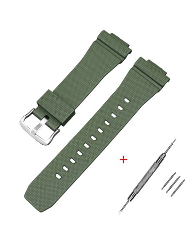 Купить Ремінець для Casio G-Shock GM-2100 GA2100/2110 Army Green Silver