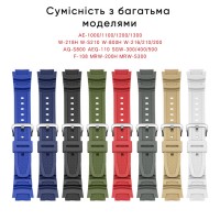 Ремінець для Casio G-Shock AE-1000/1200 White BK білий полімерний (1051-0876)