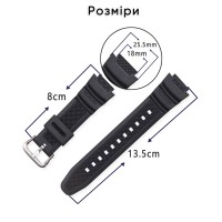 Ремінець Casio accessories для G-Shock AE-1000/1200 Black BK полімерний чорний