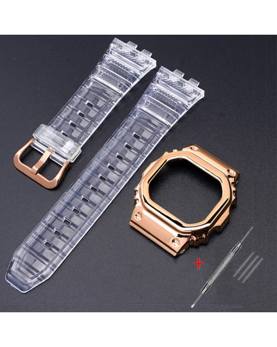 Купить Ремінець + безель (рант) для Casio G-Shock GMW-B5000 Transp RG