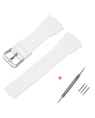 Купити Ремінець для Casio G-Shock DW-5600 White-Glossy SI