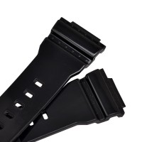 Ремінець для годинника Casio G-Shock DW-5600 Black-Glossy SI чорний глянцевий поліуретановий