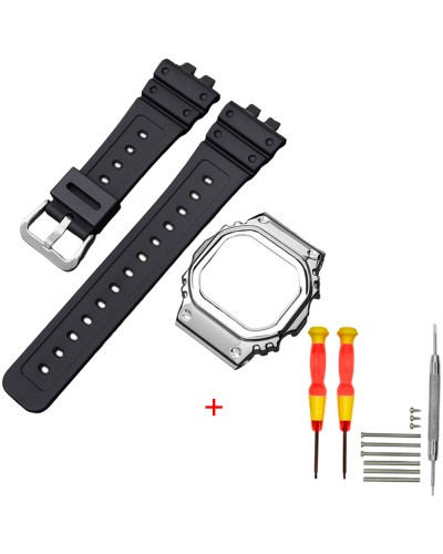 Купить Ремінець + безель (рант) для Casio G-Shock GMW-B5000 Black SI
