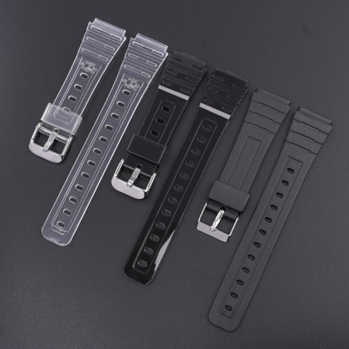 Купить Ремінець для Casio G-Shock F-84/94/105, F-91W, AE1300 Jelly Transparent Silver