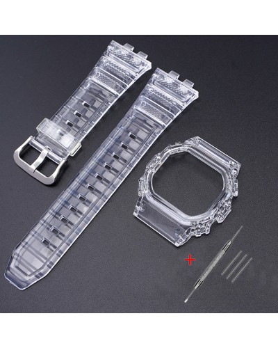 Купити Ремінець + безель (рант) для Casio G-Shock GMW-B5000 Transp SI