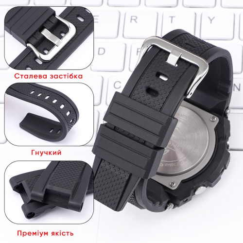 Купити Ремінець Casio accessories для G-Shock GST-W300 Red SI полімерний червоний (1051-0935)