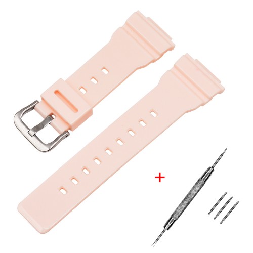 Купити Ремінець для годинника Casio G-Shock DW-5600 Pink-Glossy SI рожевий поліуретановий