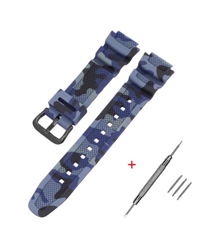 Купити Ремінець для Casio G-Shock AQ-S800/AE-1200 Camo Dark Blue BK