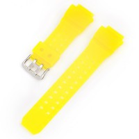 Ремінець для Casio G-Shock GW-9400 Yellow SI полімерний напівпрозорий жовтий (1051-0977)