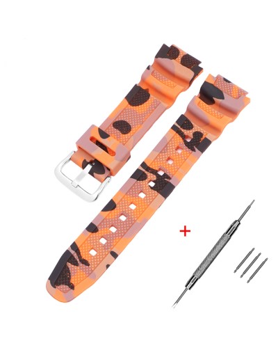 Купити Ремінець для Casio G-Shock AQ-S800/AE-1200 Camo Orange SL