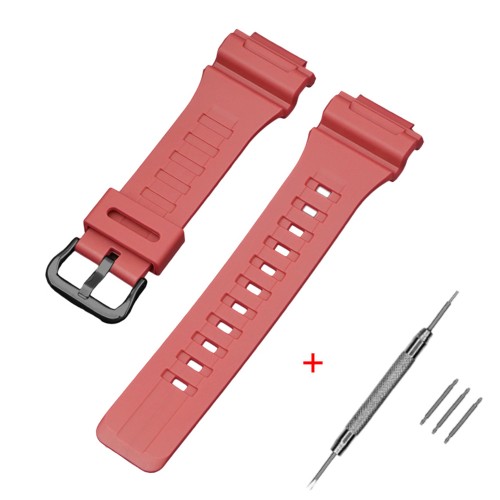 Купити Ремінець для годинника Casio AE-1000W Red BK поліуретановий червоний 21,5 см