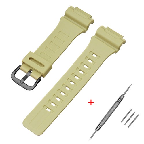 Купити Ремінець Casio accessories для G-Shock AQ-S800W, AE-1000W, SGW-300H, поліуретановий, бежевий (1051-1038)