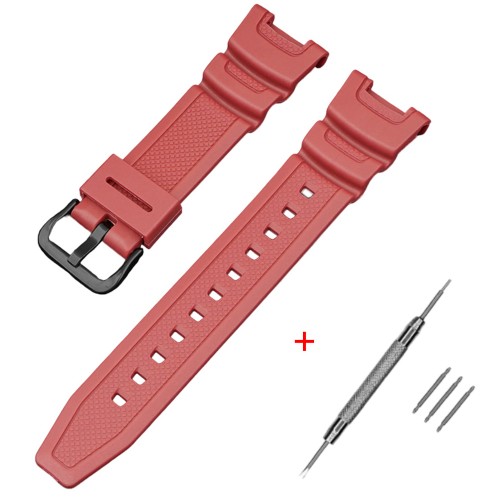 Купити Ремінець Casio для SGW-100 Red BK червоний полімерний, довжина 20.6 см (1051-1064)