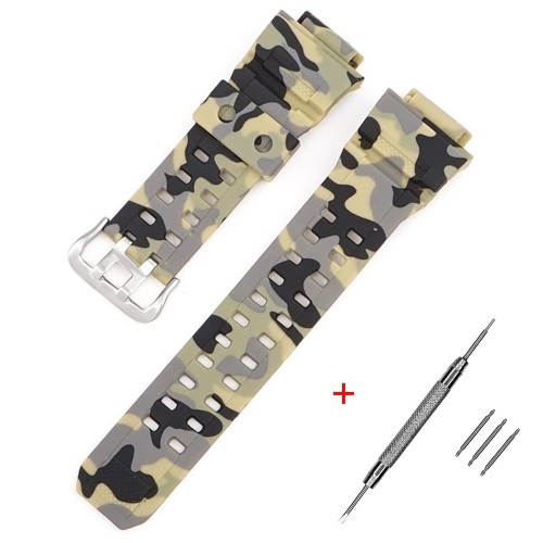 Купити Ремінець для Casio G-Shock GW-9400/9300 Camo Beige SI полімерний бежевий камуфляж