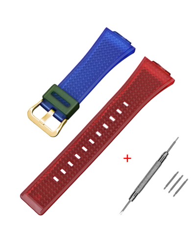 Купить Ремінець для Casio G-Shock GA-100/110 Transl-Red-Blue GD