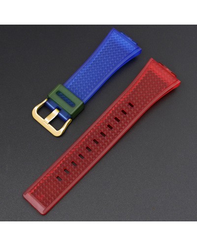Купить Ремінець для Casio G-Shock GA-100/110 Transl-Red-Blue GD