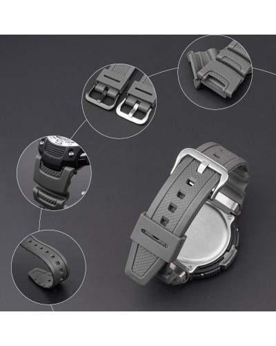 Купити Ремінець для Casio SGW-100 Gray SI