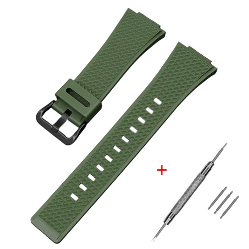 Купити Ремінець для Casio G-Shock GA-100/110 Army Green BK полімерний зелений (1051-1098)