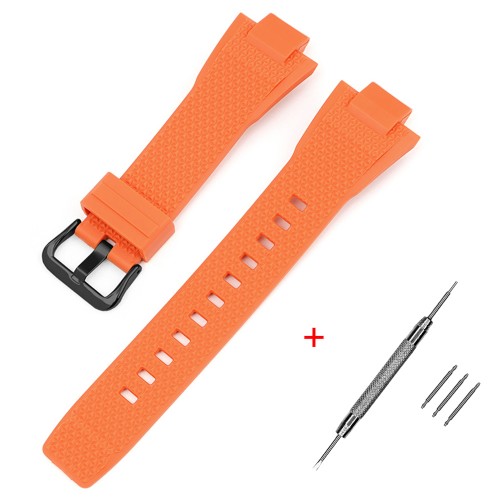Купити Ремінець для годинника Casio G-Shock GST-B400 Orange BK помаранчевий полімерний (1051-1134)