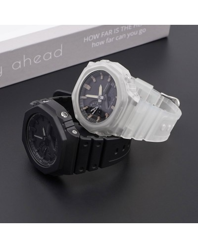 Купити Ремінець для Casio G-Shock GA-2100/2110 Translucent Silver
