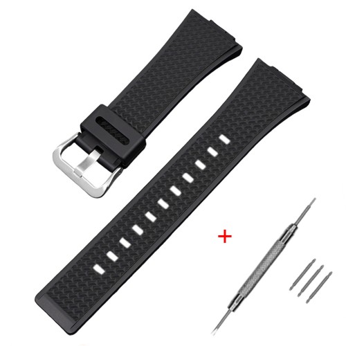 Купити Ремінець Casio accessories для Casio G-Shock GA-100/110 Black SI полімерний чорний 21.3 см (1051-1087)