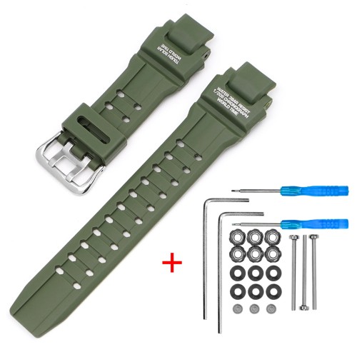 Купити Ремінець Casio G-Shock GA-1000 Army Green SI (1051-1119) полімерний зелений