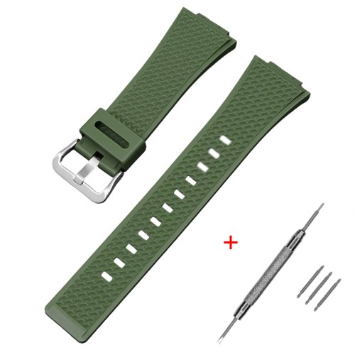 Купити Ремінець для Casio G-Shock GA-100/110 Army Green SI полімерний зелений (1051-1089)
