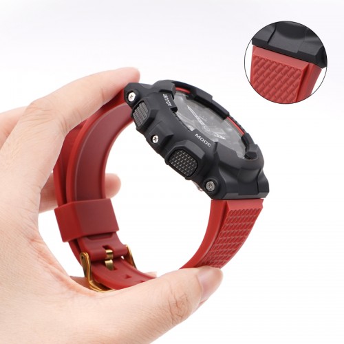 Купити Ремінець для годинника Casio G-Shock GA-100/110 Red GD полімерний червоний
