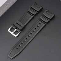 Ремінець для годинника Casio SGW-100 Black SI полімерний чорний, довжина 20.6 см (1051-1046)