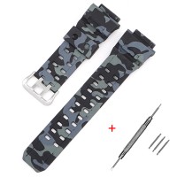 Ремінець для годинника Casio G-Shock GW-9400/9300 Camo Black SI, полімерний чорний камуфляж