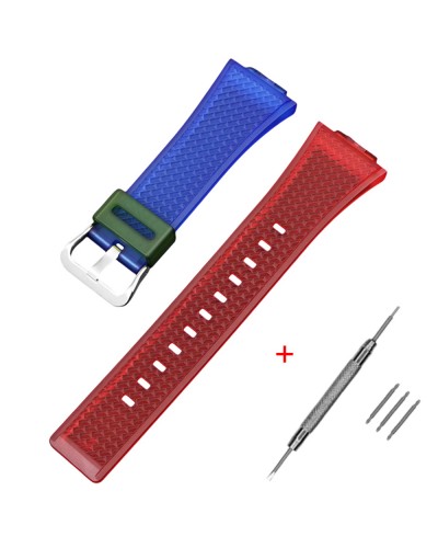 Купить Ремінець для Casio G-Shock GA-100/110 Transl-Red-Blue SI