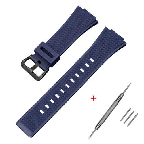 Купити Ремінець для годинника Casio G-Shock GA-100/110 Dark Blue BK темно-синій полімерний