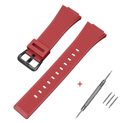 Купити Ремінець для Casio G-Shock GA-100/110 Red BK червоний полімерний 21.3 см (1051-1099)