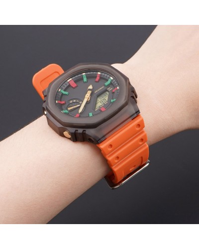 Купить Ремінець для Casio G-Shock GA-2100/2110 Orange SI