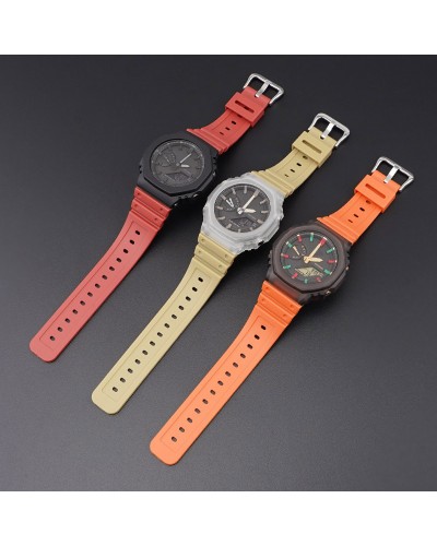 Купить Ремінець для Casio G-Shock GA-2100/2110 Orange SI