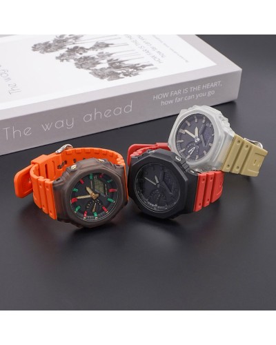 Купить Ремінець для Casio G-Shock GA-2100/2110 Orange SI