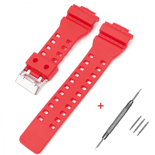Купити Ремінець Casio accessories для Casio G-Shock GA-100/110 Red полімерний червоний (1051-1084)