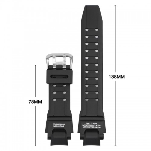 Купити Ремінець для Casio G-Shock GA-1000 Dark Blue SI полімерний темно-синій (1051-1116)