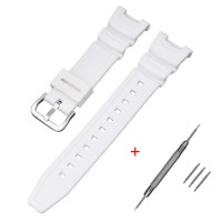 Ремінець Casio accessories для SGW-100 White SI полімерний білий (1051-1052)