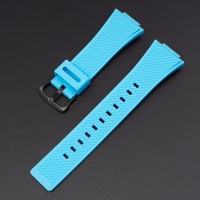 Ремінець для годинника Casio G-Shock GA-100/110 Light Blue BK блакитний полімерний