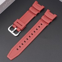 Ремінець для Casio SGW-100 Red SI червоний полімерний, довжина 20.6 см (1051-1054)