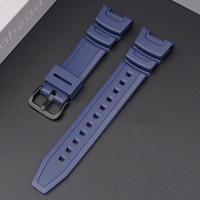 Ремінець для Casio SGW-100 Dark Blue BK темно-синій полімерний (1051-1058)