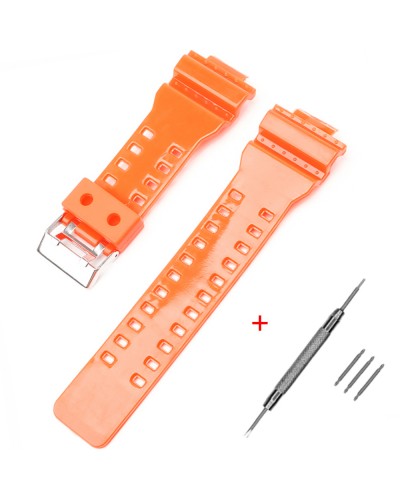 Купити Ремінець для Casio G-Shock GA-100/110 Orange-Glossy SI