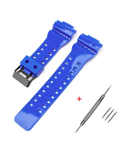 Купити Ремінець для Casio G-Shock GA-100/110/120 Blue-Glossy BK