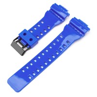 Ремінець для Casio G-Shock GA-100/110/120 Blue-Glossy BK Синій Полімерний