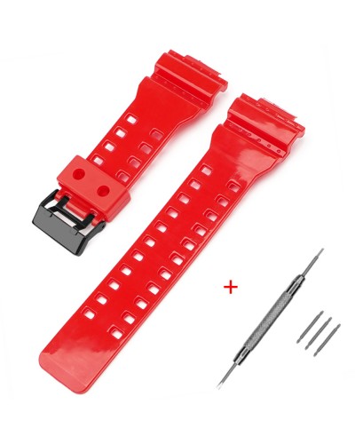 Купить Ремінець для Casio G-Shock GA-100/110/120 Red-Glossy BK