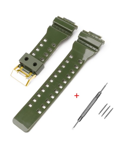 Купити Ремінець для Casio G-Shock GA-100/110/120 Army Green-Glossy GD