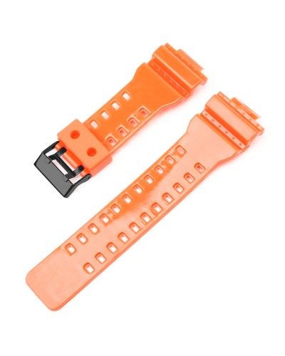 Купить Ремінець для Casio G-Shock GA-100/110/120 Orange-Glossy BK