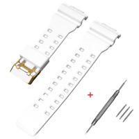 Ремінець Casio accessories для G-Shock GA-100/110/120 White-Glossy білий полімерний