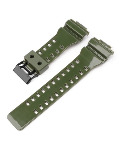 Купить Ремінець для Casio G-Shock GA-100/110/120 Army Green-Glossy BK